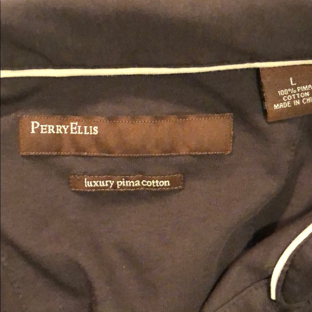 Shirt men’s brown with white piping